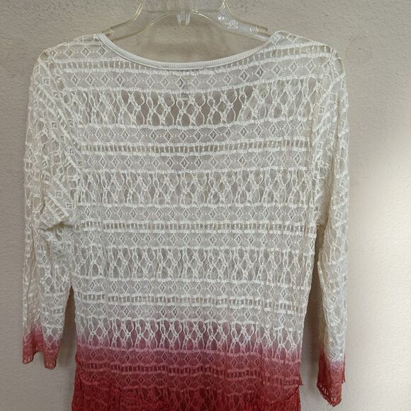 Indigo Thread Ombre Tye Medium Lace Dress Fairycore  Ethereal Boho Hi Low NWOT - Picture 5 of 7